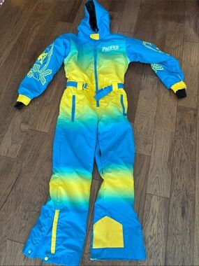 Pacifico Ombre Blue & Yellow One-Piece Snow Suit Unisex